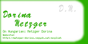 dorina metzger business card